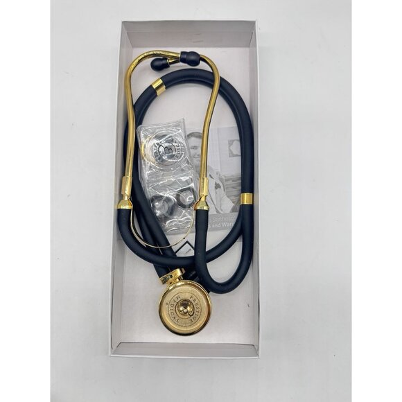 PRESTIGE MEDICAL Sprague Rappaport Stethoscope - Black/Gold -Model 122G - Picture 4 of 5